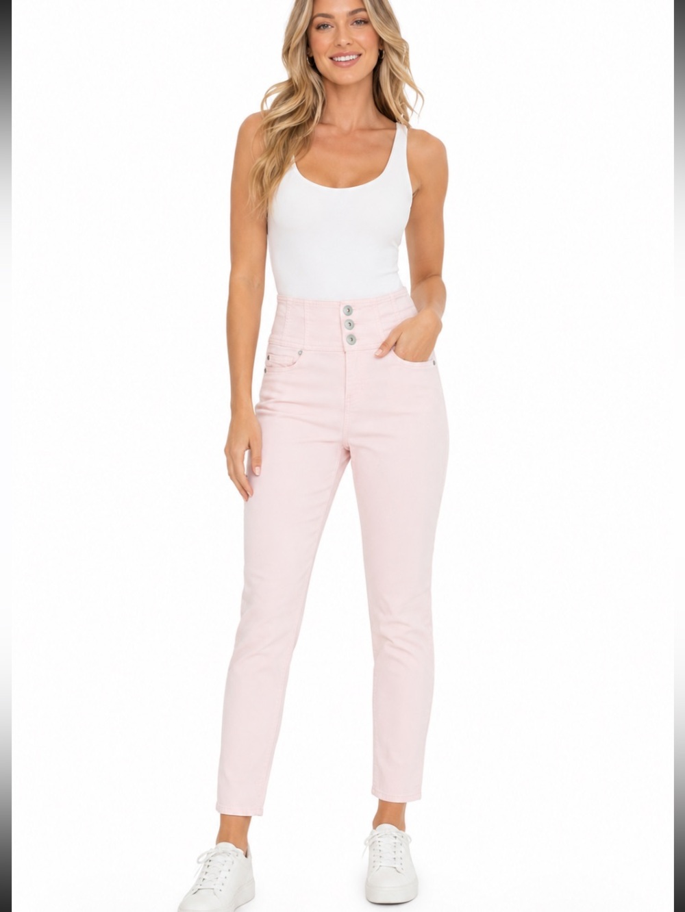 ASHLEY MASON High-Waist Light Pink Women’s  Skinny Jeans 9 NWOT
